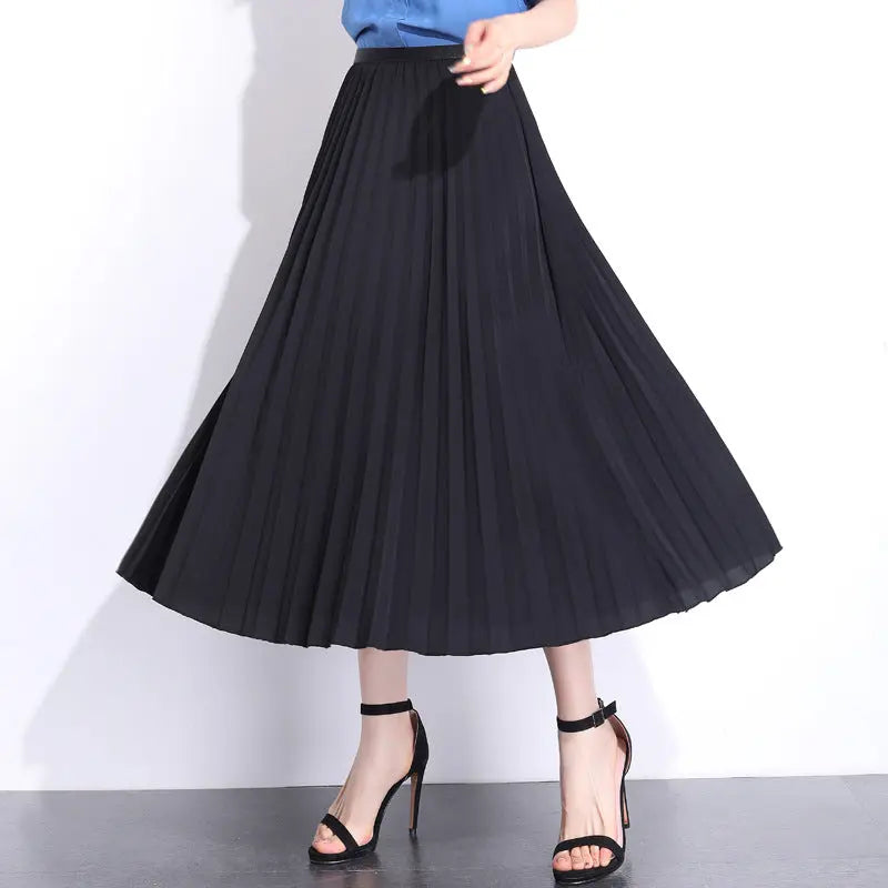 Solid color pleated skirt hercurva
