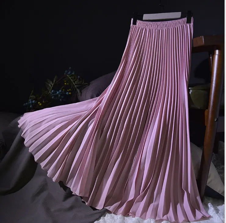 Solid color pleated skirt hercurva