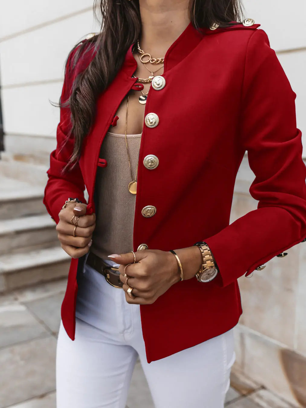 Long-sleeved Slim-breasted Small Blazer hercurva