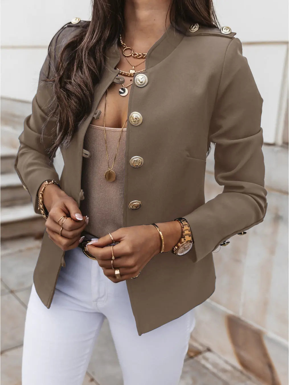 Long-sleeved Slim-breasted Small Blazer hercurva