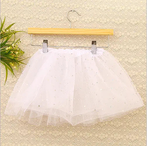 Children's Pettiskirt Sequined Glitter Star TUTU Skirt Dance Skirt hercurva