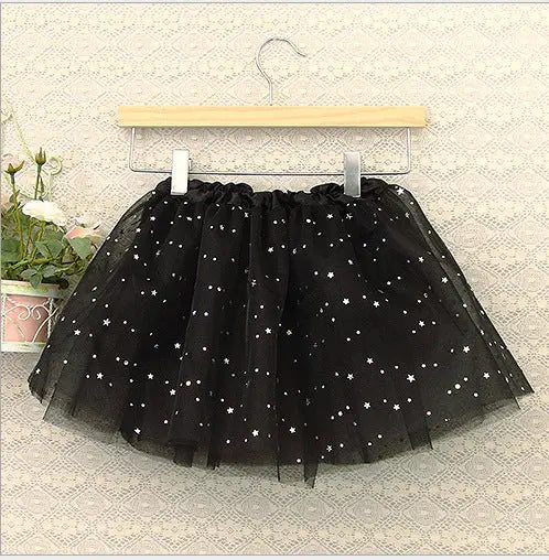 Children's Pettiskirt Sequined Glitter Star TUTU Skirt Dance Skirt hercurva