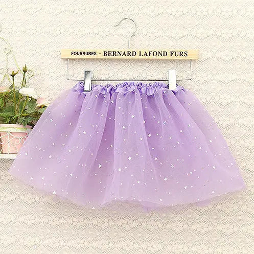 Children's Pettiskirt Sequined Glitter Star TUTU Skirt Dance Skirt hercurva