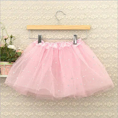 Children's Pettiskirt Sequined Glitter Star TUTU Skirt Dance Skirt hercurva