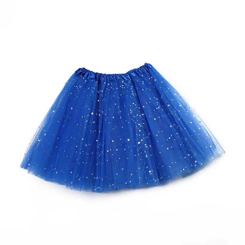 Children's Pettiskirt Sequined Glitter Star TUTU Skirt Dance Skirt hercurva