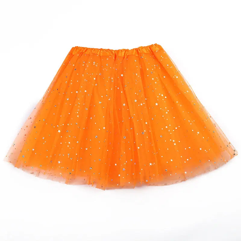 Children's Pettiskirt Sequined Glitter Star TUTU Skirt Dance Skirt hercurva
