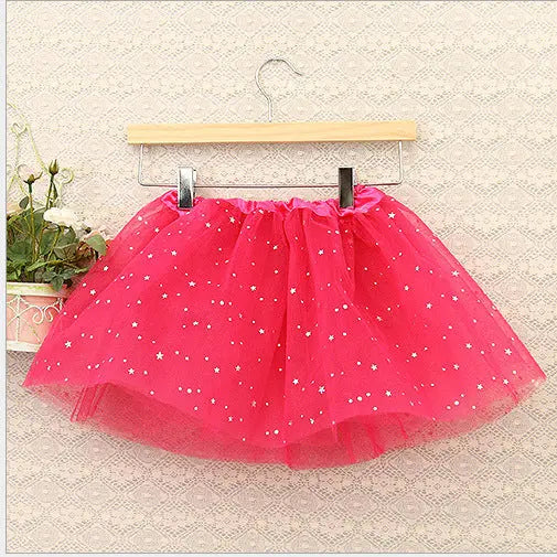 Children's Pettiskirt Sequined Glitter Star TUTU Skirt Dance Skirt hercurva