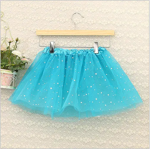 Children's Pettiskirt Sequined Glitter Star TUTU Skirt Dance Skirt hercurva