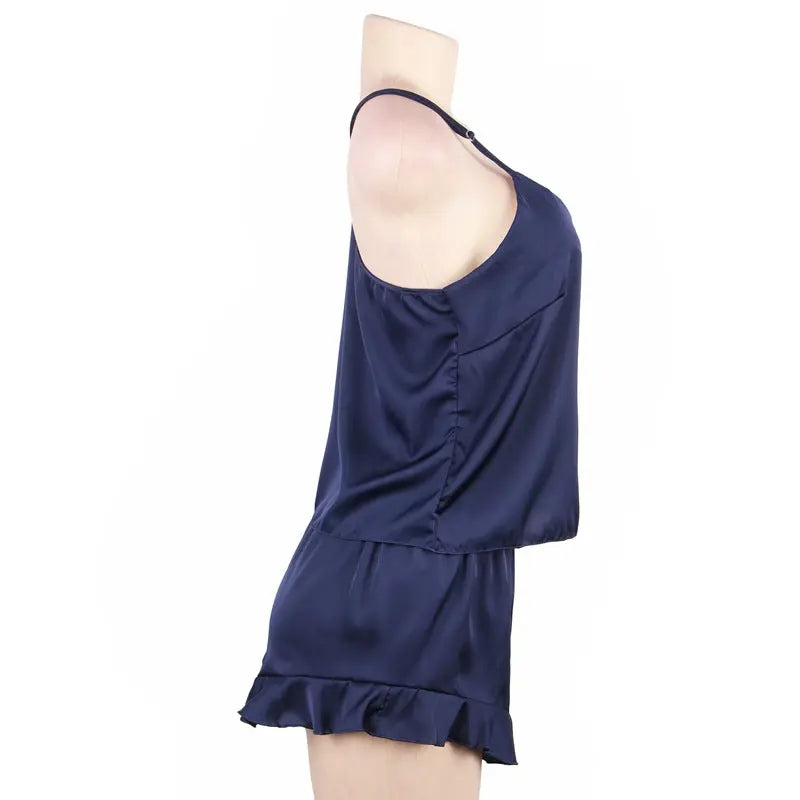 Comeondear Sleepwear Home Suit Summer V Neck Sexy Pyjamas Women Spaghetti Strap Loose Cami Top Shorts Pijama Satin Femme R80958 hercurva