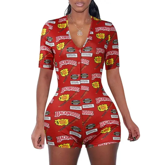 Sexy Women Bodysuit Playsuit Short Romper Jumpsuit Sleepwear hercurva