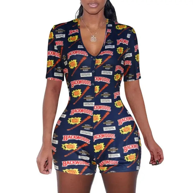 Sexy Women Bodysuit Playsuit Short Romper Jumpsuit Sleepwear hercurva