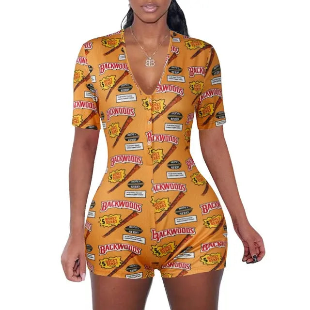 Sexy Women Bodysuit Playsuit Short Romper Jumpsuit Sleepwear hercurva