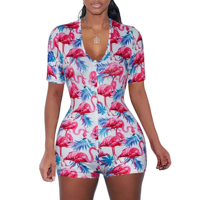 Sexy Women Bodysuit Playsuit Short Romper Jumpsuit Sleepwear hercurva