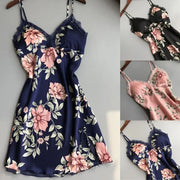 Robe Underwear women's night dress lace sleepwear Silk Satin hercurva