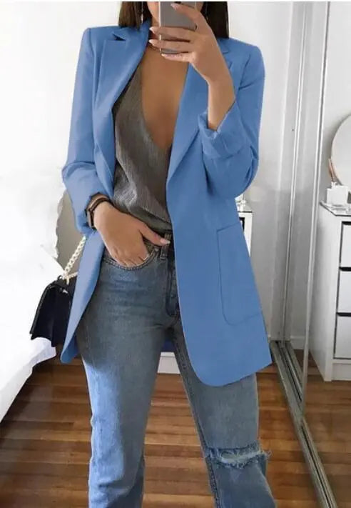 Lapel Slim Cardigan Temperament Blazer hercurva