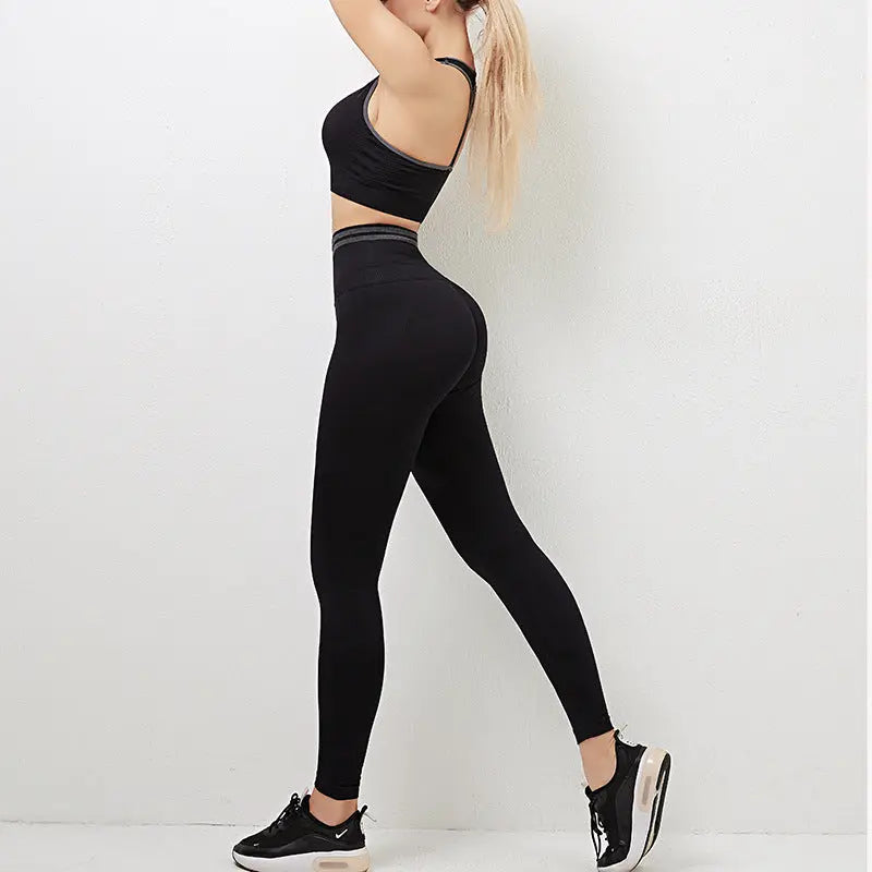 Women Workout Activewear Sports-Bra Outfit Leggings Seamless Fitness High-Waist New Gym hercurva