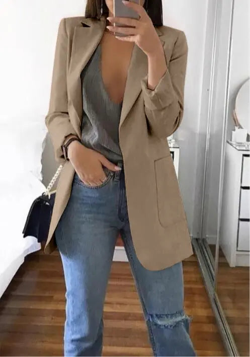 Lapel Slim Cardigan Temperament Blazer hercurva