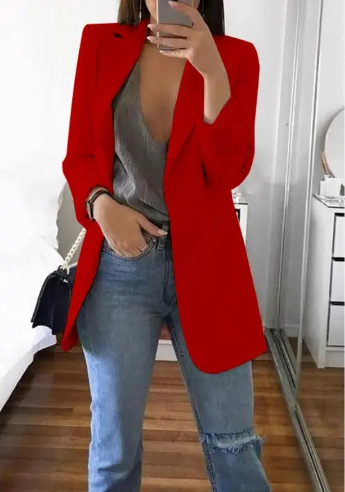 Lapel Slim Cardigan Temperament Blazer hercurva