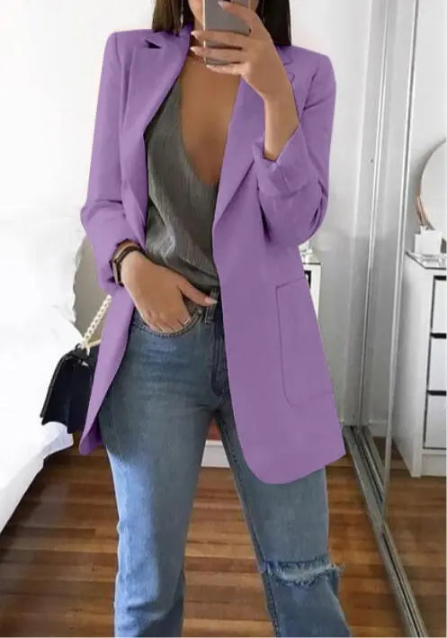 Lapel Slim Cardigan Temperament Blazer hercurva