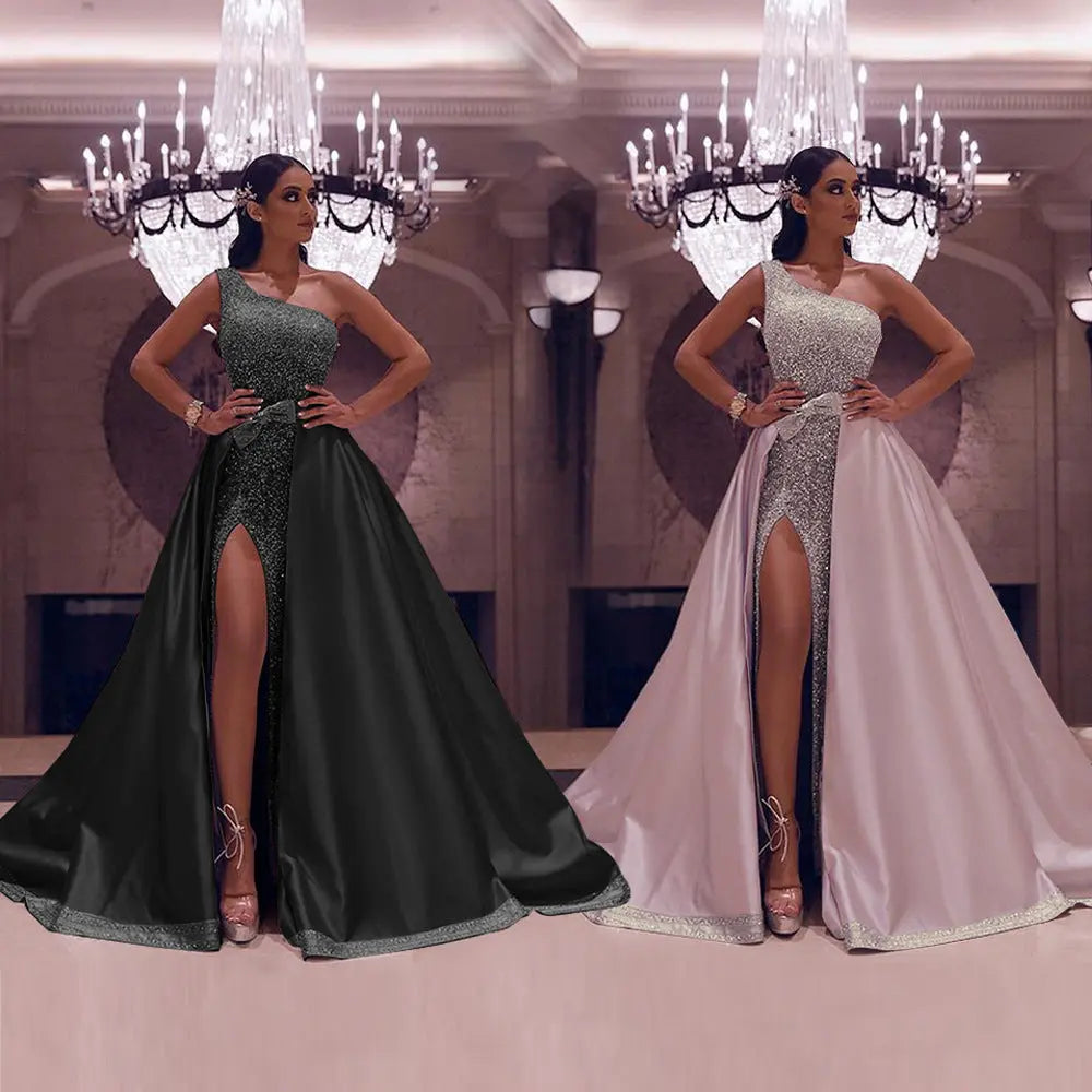 New One-Shoulder Mopping Evening Dress hercurva