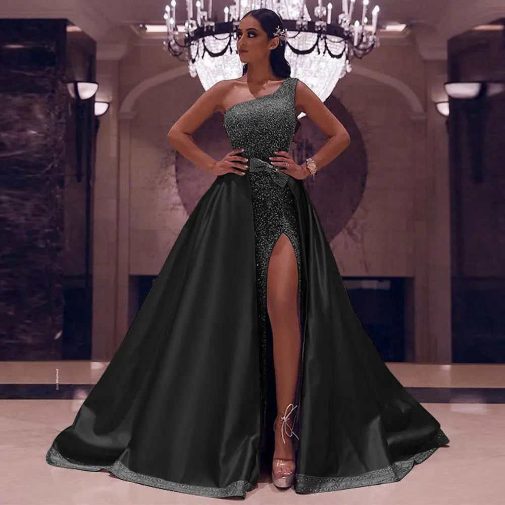 New One-Shoulder Mopping Evening Dress hercurva