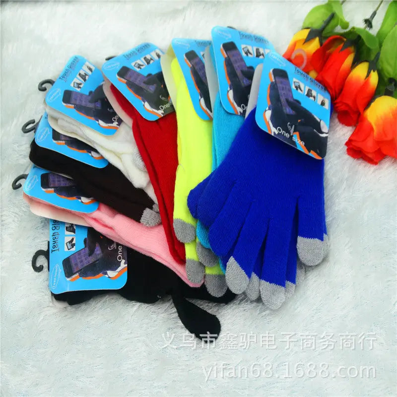 Touch screen gloves warm knit wool touch screen gloves winter touch gloves hercurva