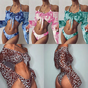 Rendering split long sleeve swimwear hercurva