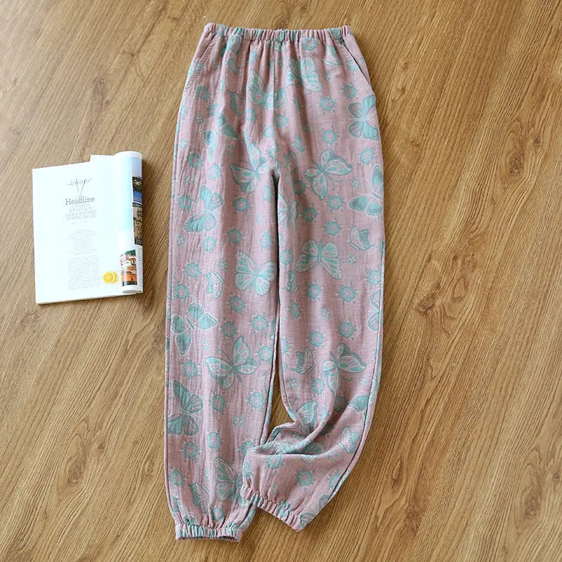 Women's Home Thin Summer Pure Cotton Pajama Pants hercurva