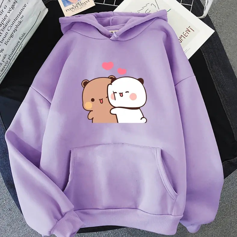 Panda Cloth And Dudu Little Bear Cartoon Hoodie hercurva