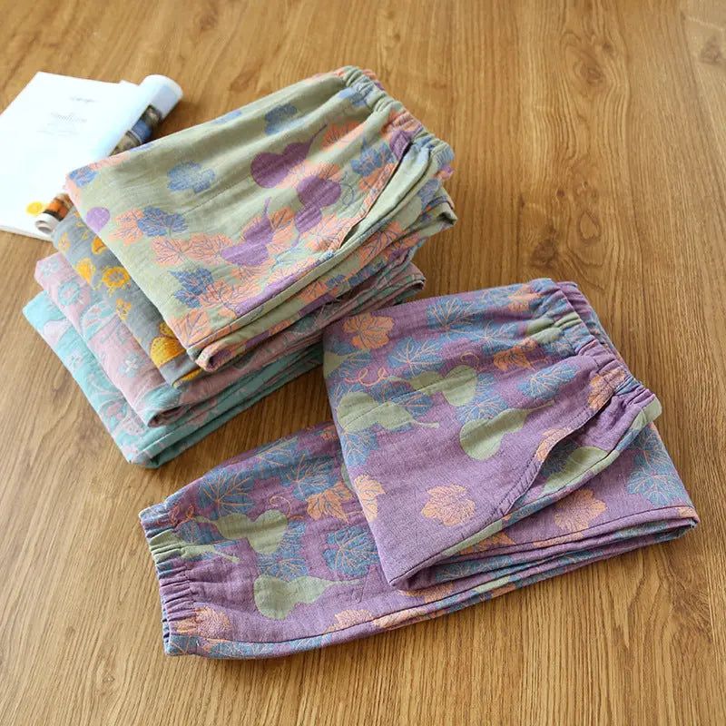 Women's Home Thin Summer Pure Cotton Pajama Pants hercurva