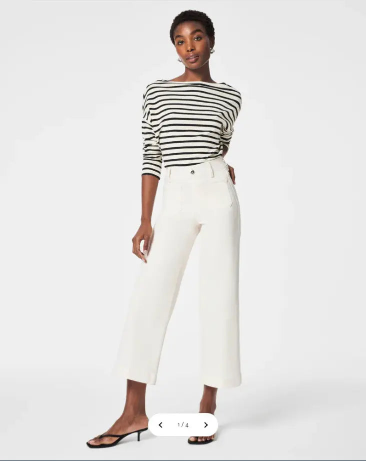 Cropped Style Wide Leg Women's Clothing Oversized Jeans, Shade Blue hercurva