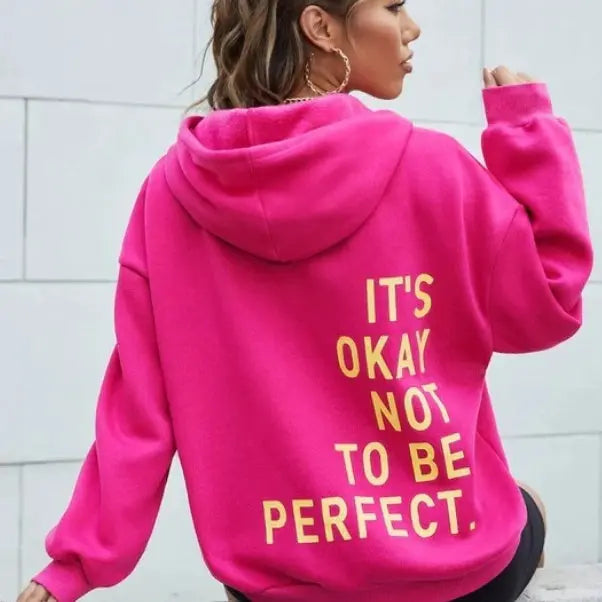 Women's Multi-color Letters Printed All-matching Casual Long Sleeve Sweatshirt hercurva