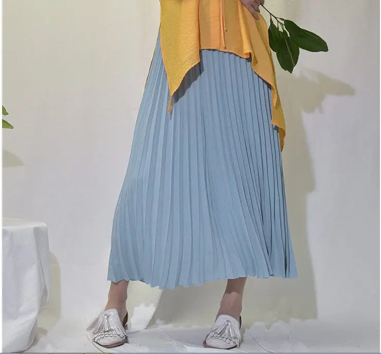 Solid color pleated skirt hercurva