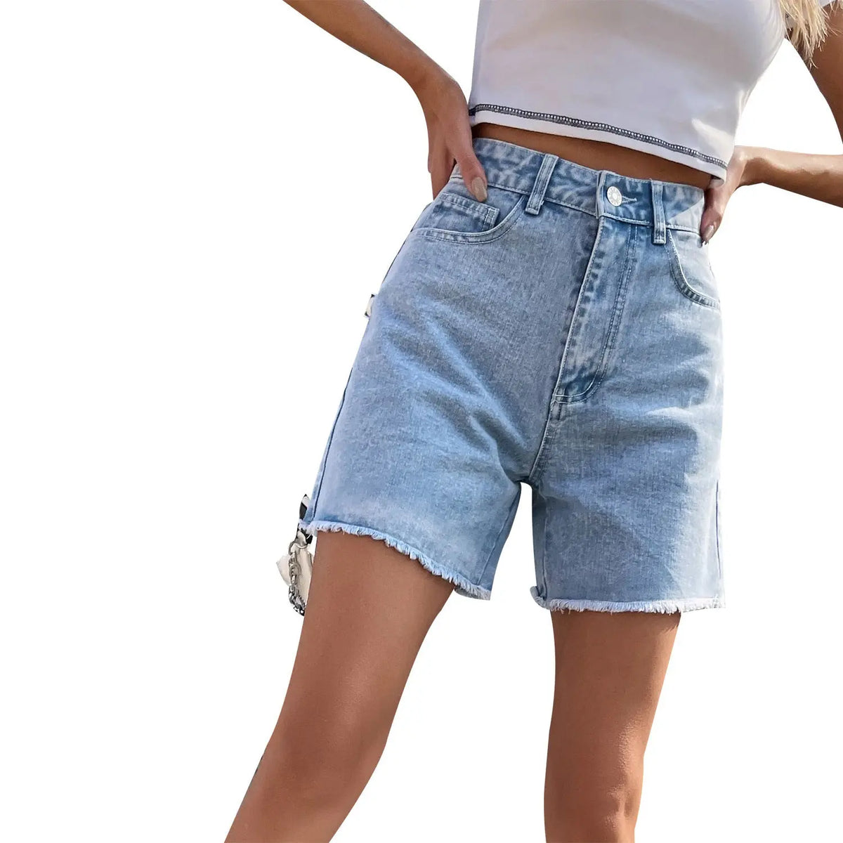 High Waist Loose Casual Women's Denim Shorts hercurva
