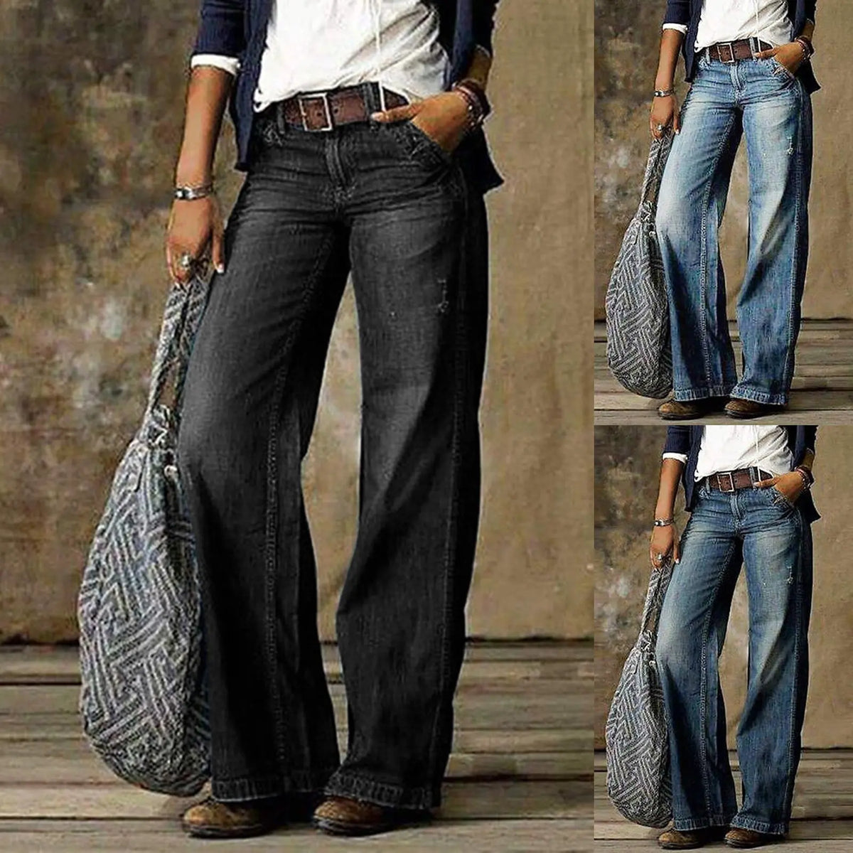 Pocket Casual Fashion Straight-Leg Jeans hercurva