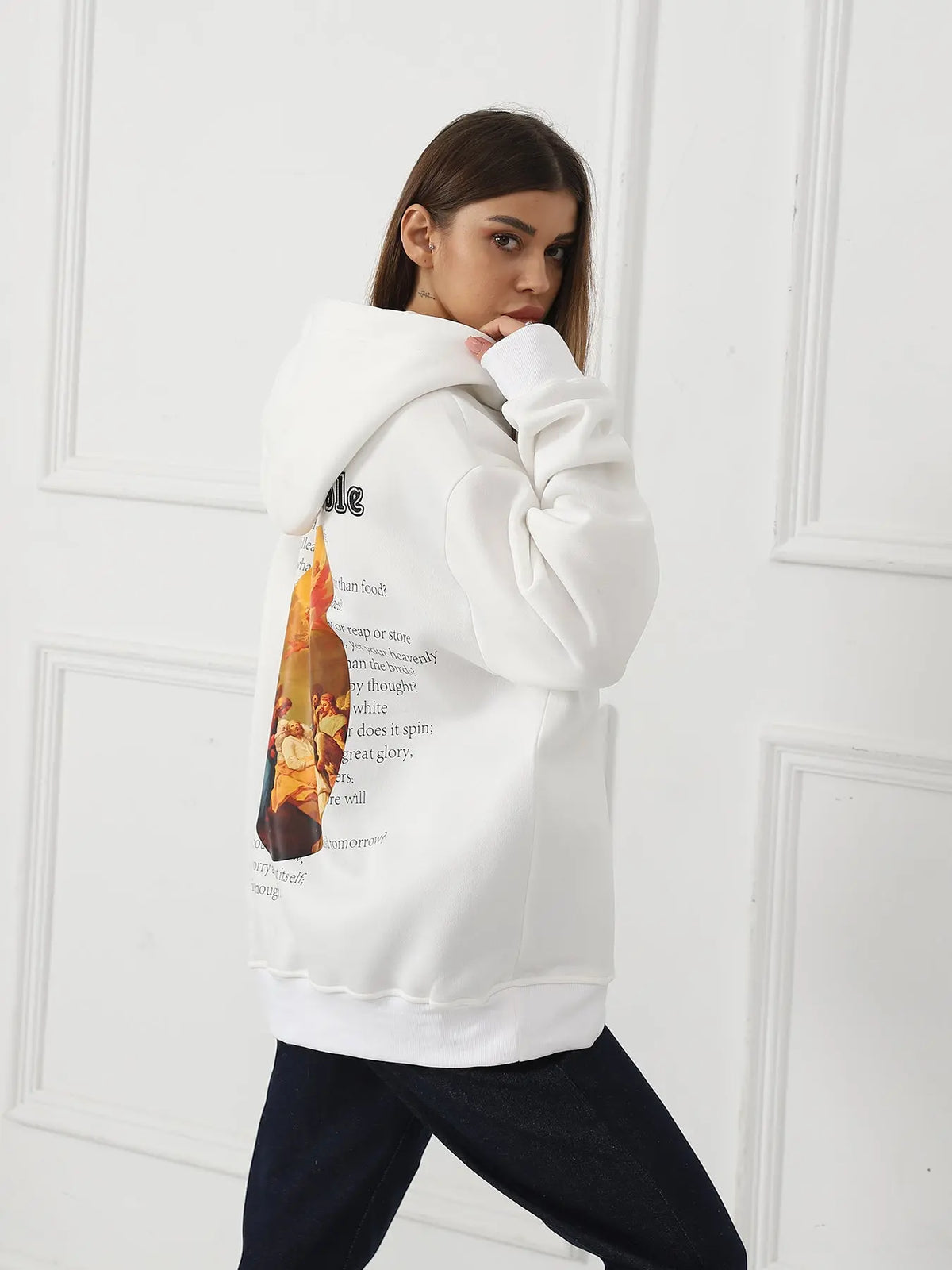 Women's Fashionable Casual Printed Long Sleeved Sweatshirt hercurva