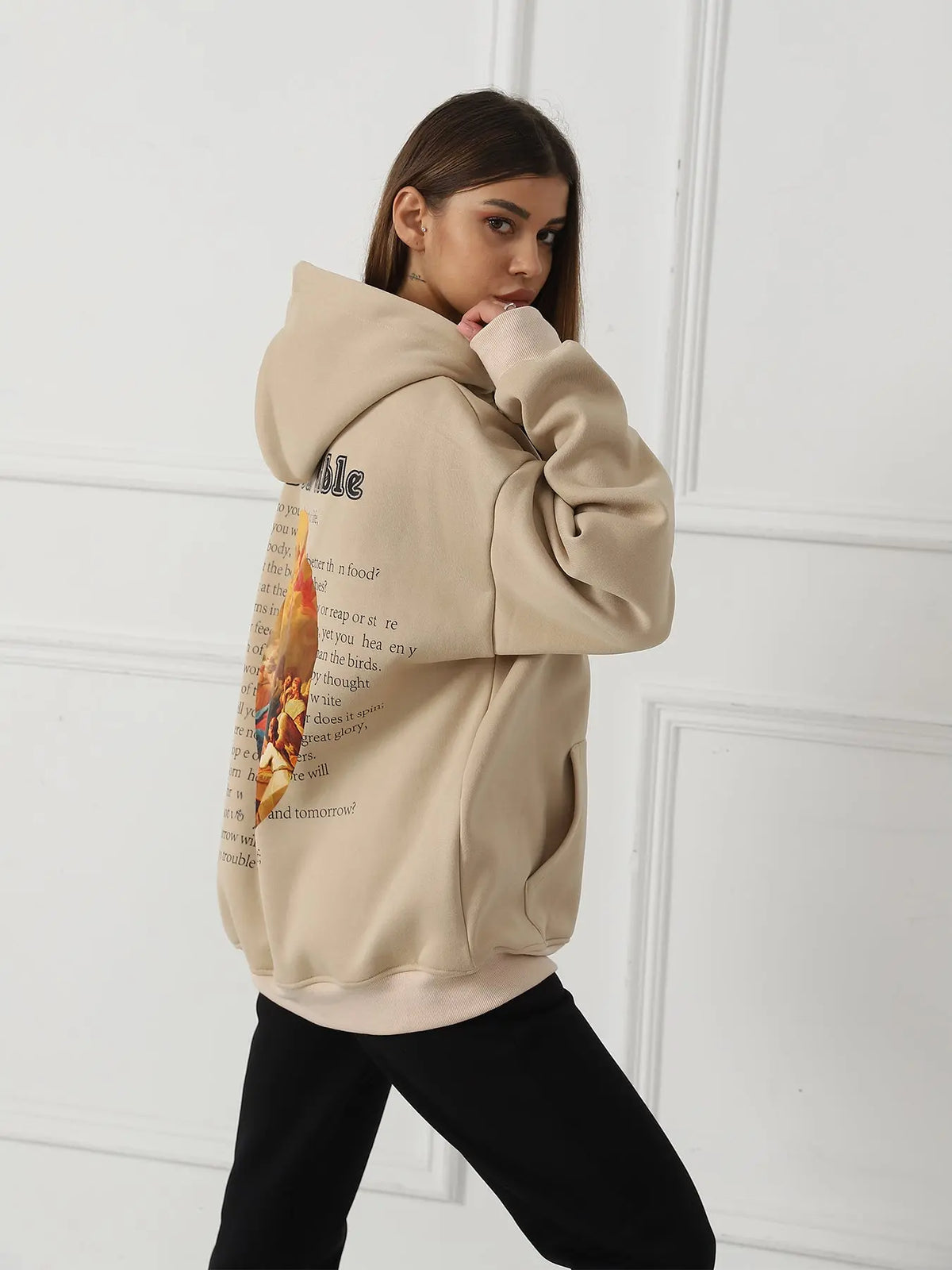 Women's Fashionable Casual Printed Long Sleeved Sweatshirt hercurva