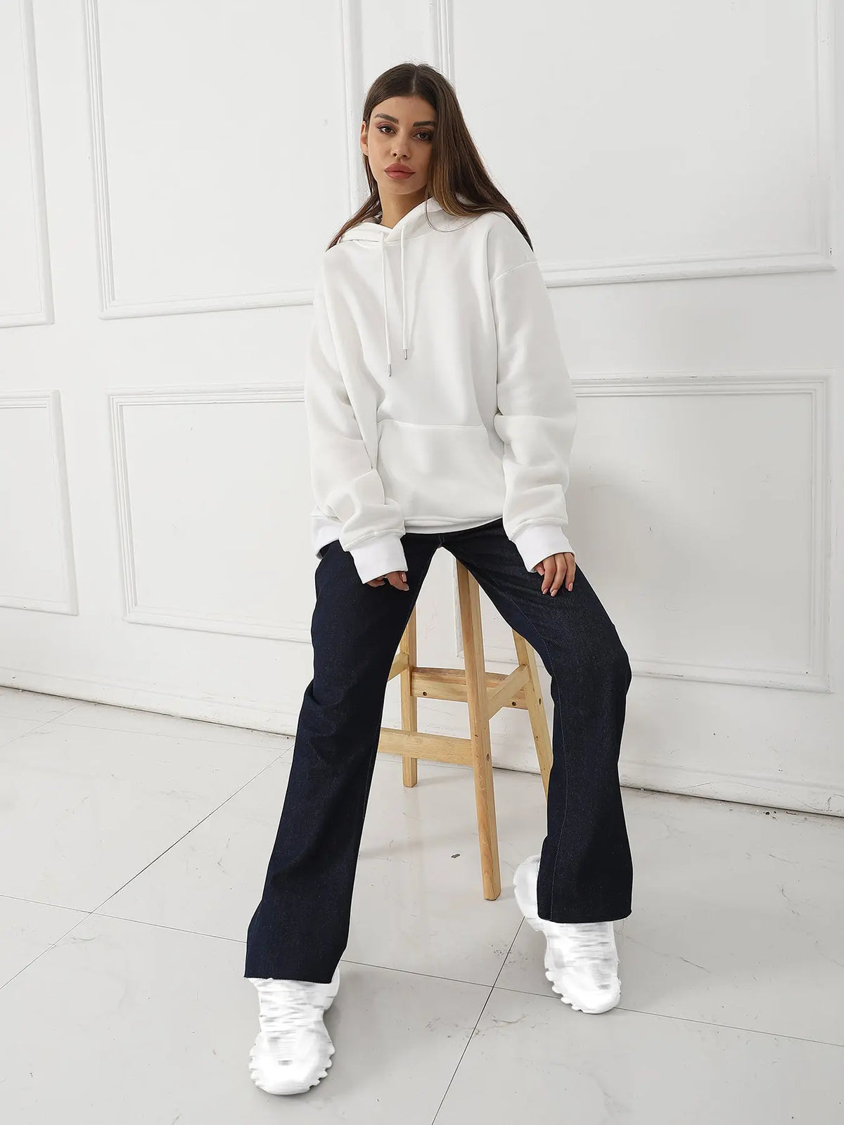 Women's Fashionable Casual Printed Long Sleeved Sweatshirt hercurva