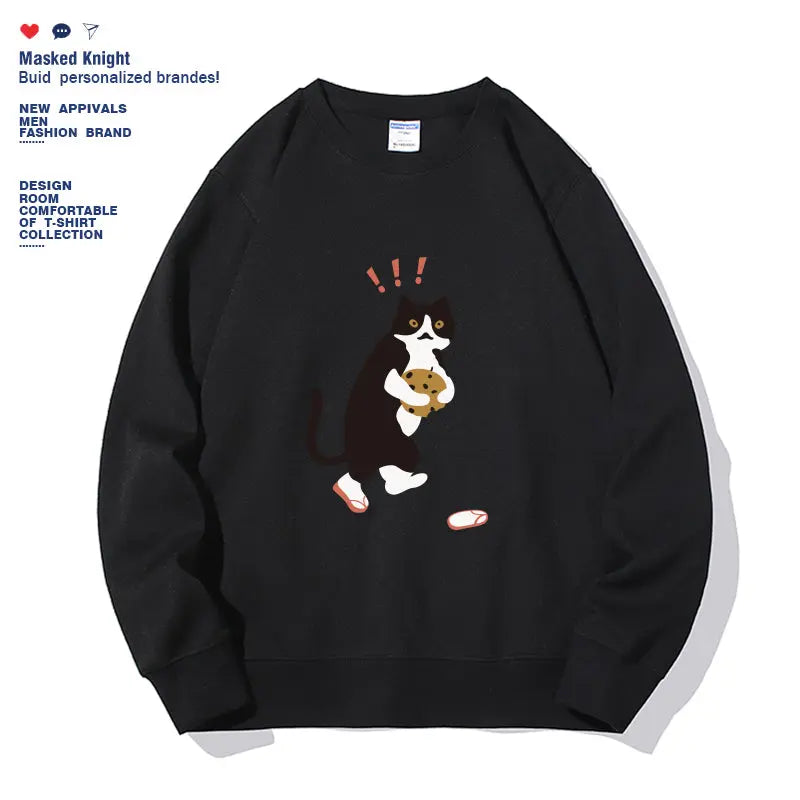 Women's Fashionable Solid Color Printed Long Sleeved Sweatshirt hercurva