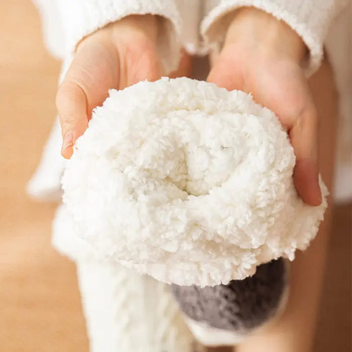 Love Knitted Plush Floor Socks Winter Warm Non-slip Carpet Socks Christmas Home Women hercurva
