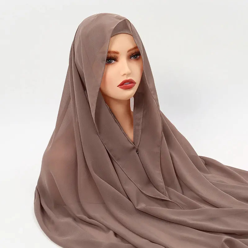 Lazy Chiffon Convenient Headscarf Magnetic Buckle Fixed hercurva