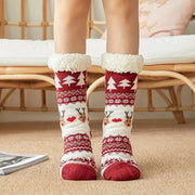 Thicken warm high tube plus velvet floor socks hercurva