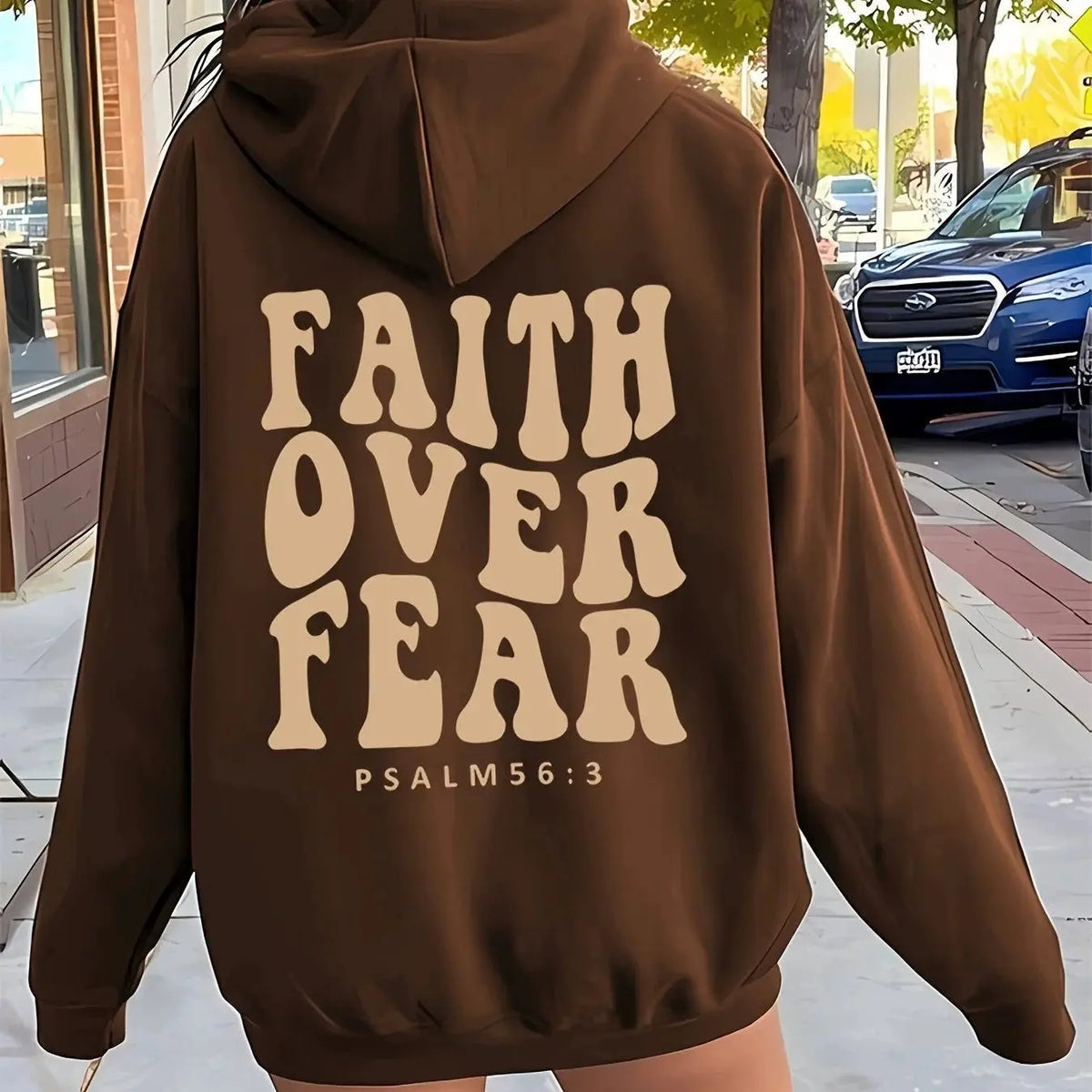 New Letter Print Pullover Hooded Sweater hercurva
