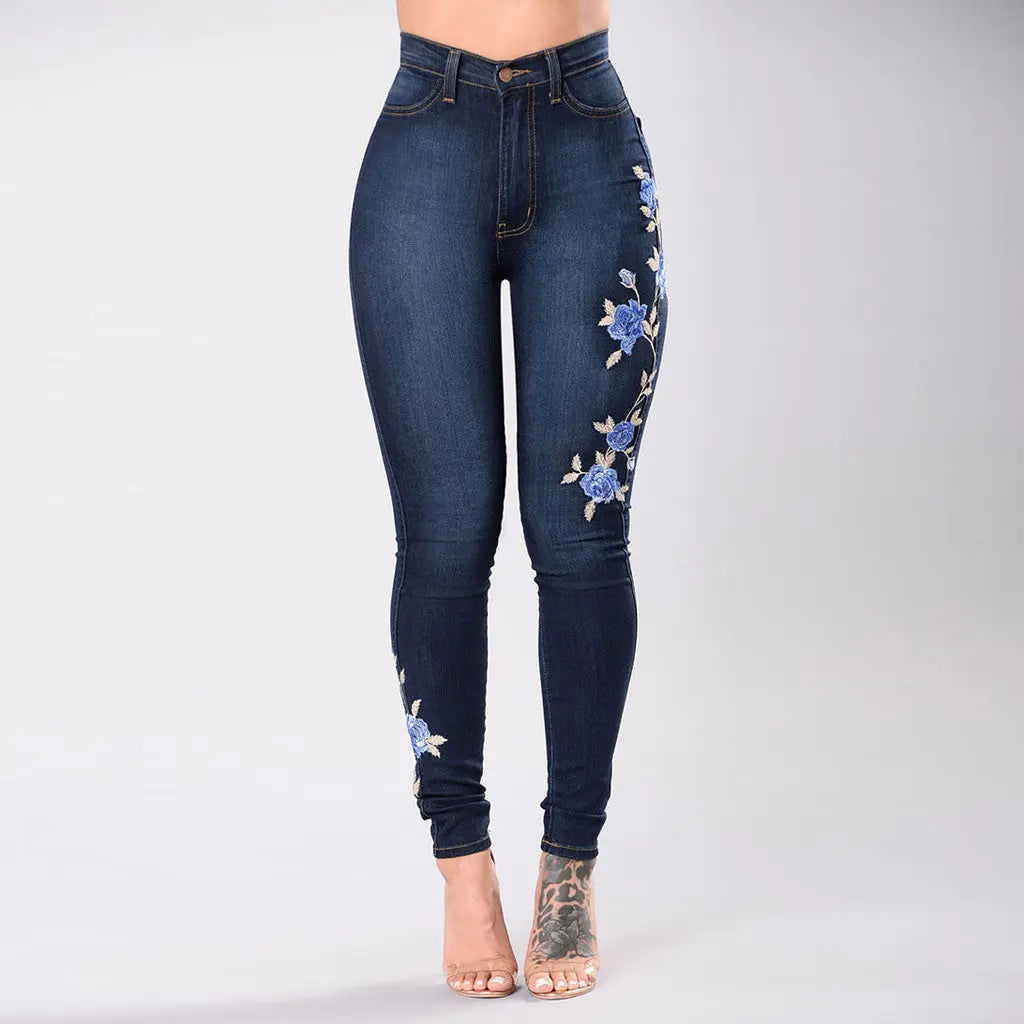 European and American embroidered jeans hercurva