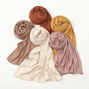 Women's Knitted Thread Cotton Striped Solid Color Scarf hercurva