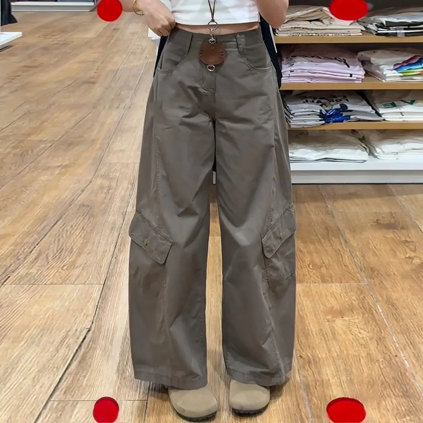 American-style Vintage Work Pants For Women Autumn Winter hercurva