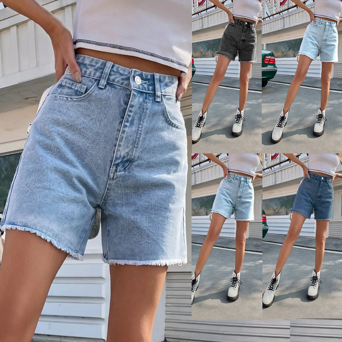 High Waist Loose Casual Women's Denim Shorts hercurva