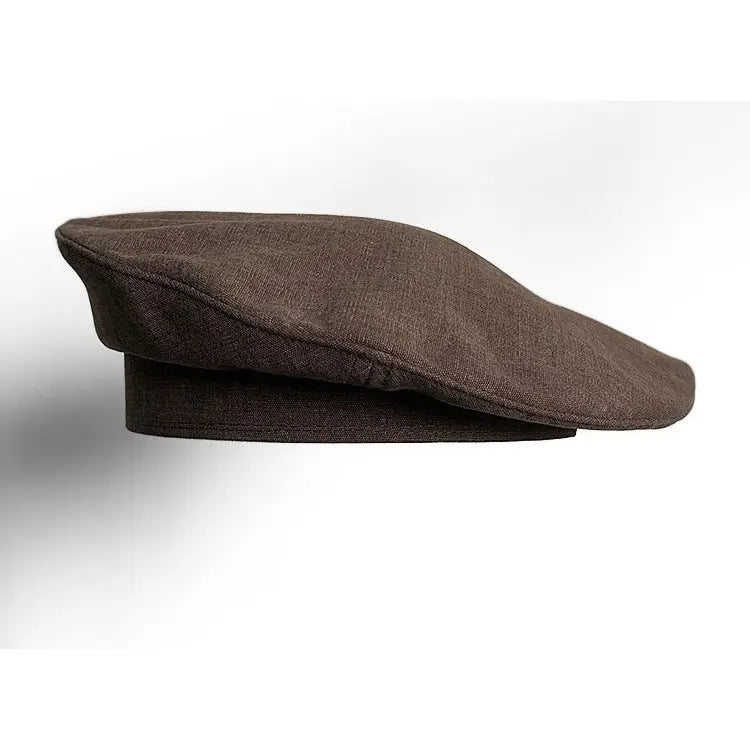 Dark Beret For Women With Large Faces Black Painters Cap hercurva