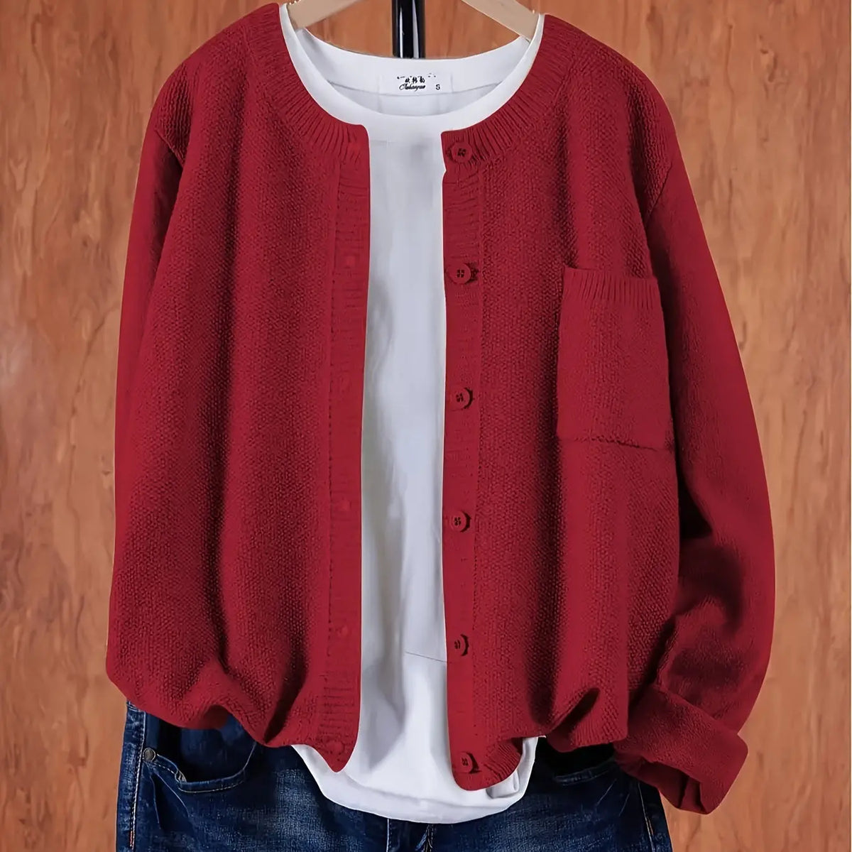Pure Color Warm Keeping Knitted Cardigan For Women hercurva