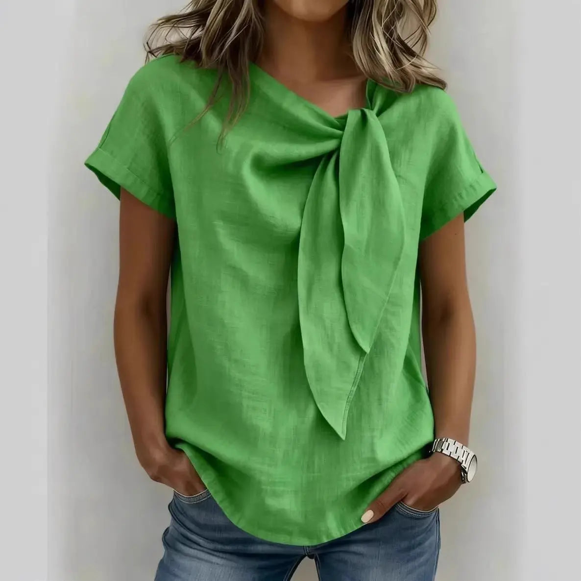 Women's Summer Short Sleeve Casual T-Shirt - Cotton Blend Lightweight Everyday Top For Daily Wear hercurva